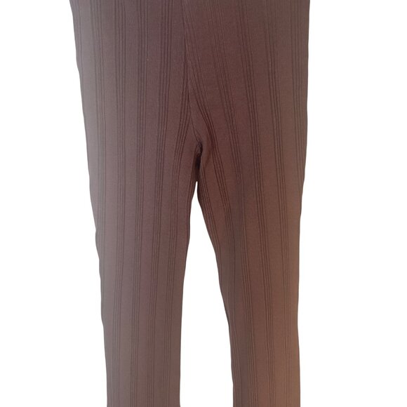 2/$30 ZARA Medium Womens Brown Ribbed Flare Pants - Picture 12 of 13